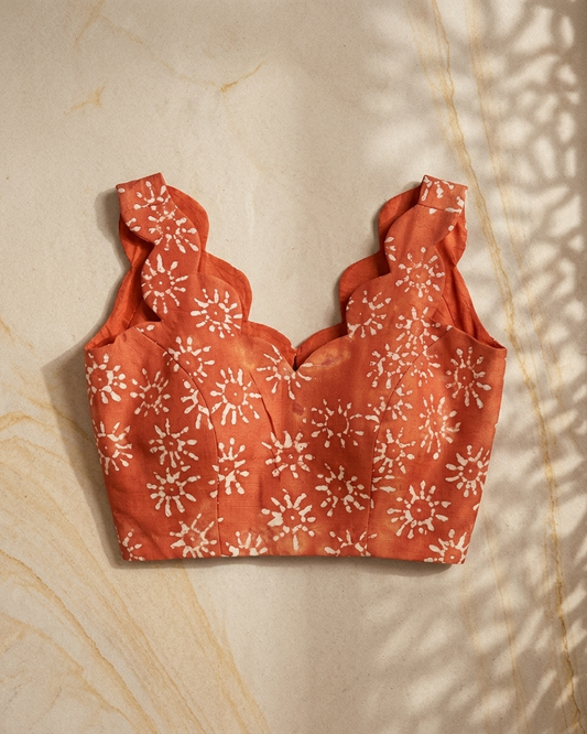 SuryaRang Block Print Blouse