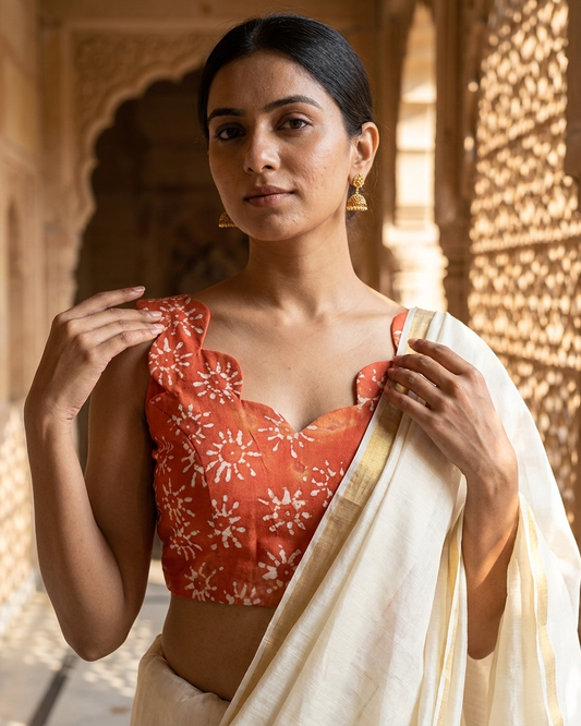 SuryaRang Block Print Blouse