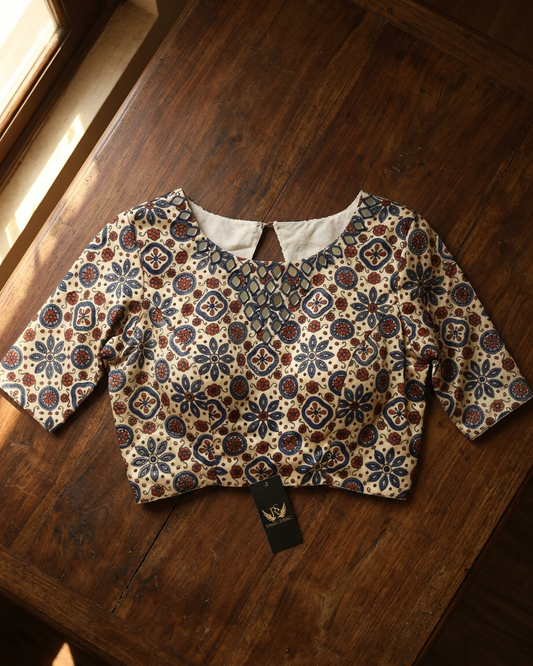 Noor Ajrak Mirror Blouse