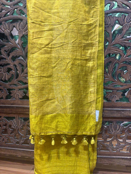 Rosaya 'Bahaar' Floral Paisley Embroidered Tussar Silk Saree